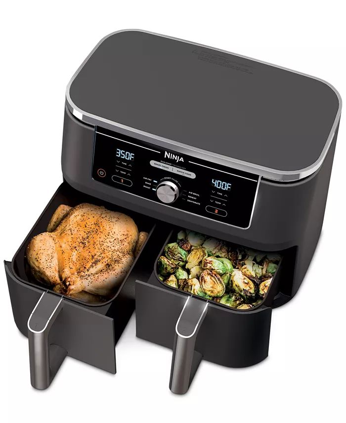 Foodi® DZ401 6-in-1 10-qt. XL 2-Basket Air Fryer with DualZone™ Technology- Air Fry, Broil, Ro... | Macy's