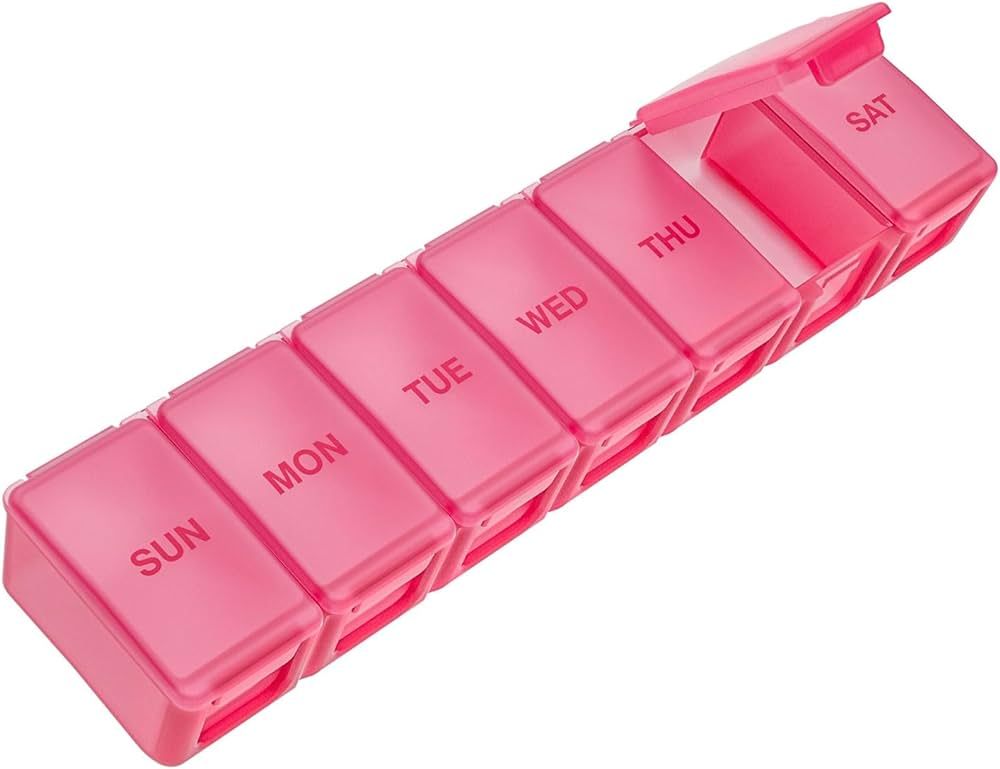 Extra Large Pill Organizer Weekly, KAPENS Daily Pill Case Box Large Capacity Compartments, 7 Day ... | Amazon (US)