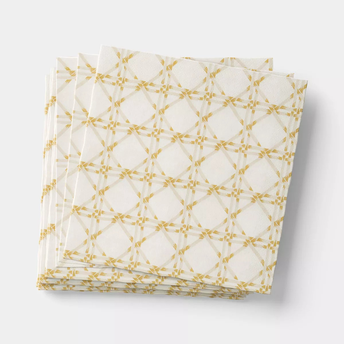 20pk Paper Cocktail Napkins Khaki Lattice - Threshold™ | Target