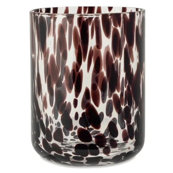 Thyme & Table 12 fl oz Black Tortoise Drinking Glass | Walmart (US)