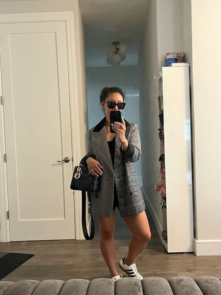 It’s giving Working Girl vibes. Blazer’s on sale. Oversized. I’m wearing an xs. Bike shorts are Amazon. I’m wearing an xs. Shoes are available in limited sizes. But they come back, so keep checking! I’m wearing a six. I’m a 6, 6.5 or 7 in sneakers and they feel a little loose, but I wouldn’t size down to a 5.5.

#LTKTravel #LTKWorkwear #LTKShoeCrush