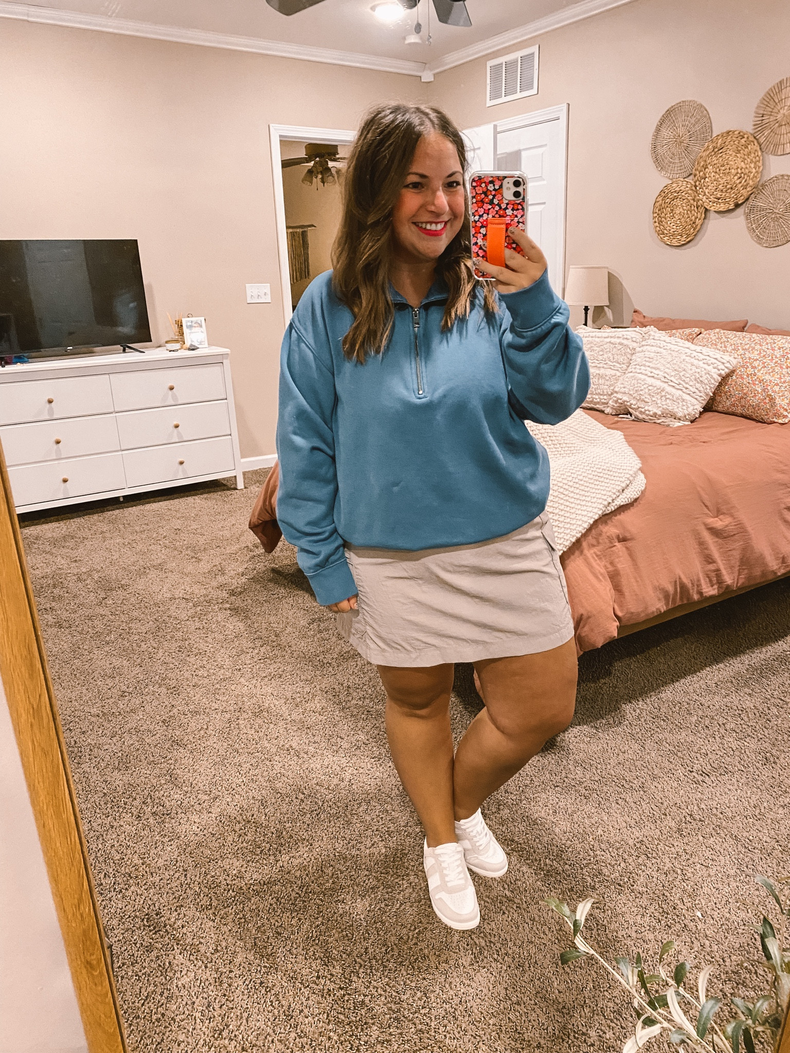 Super comfy athleisure wear. Sneakers & quarter zip are Target, skort is Walmart.

sneakers: fit true to size // wearing a 5
skort: fits small // wearing a large
quarter zip: fits true to size // wearing a large

#LTKFindsUnder100 #LTKFindsUnder50 #LTKStyleTip