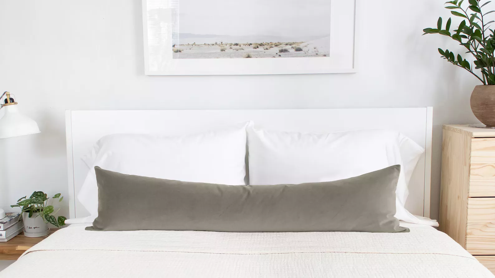 Extra long bolster outlet pillow for king bed