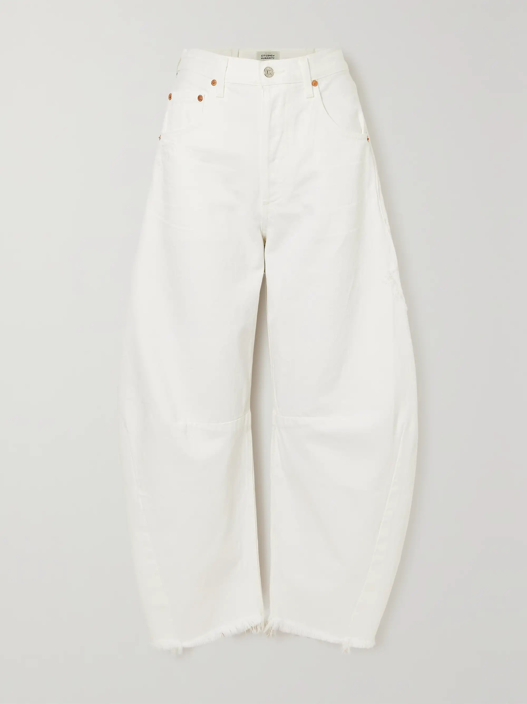 CITIZENS OF HUMANITY Horseshoe frayed high-rise wide-leg jeans | NET-A-PORTER | NET-A-PORTER (US)