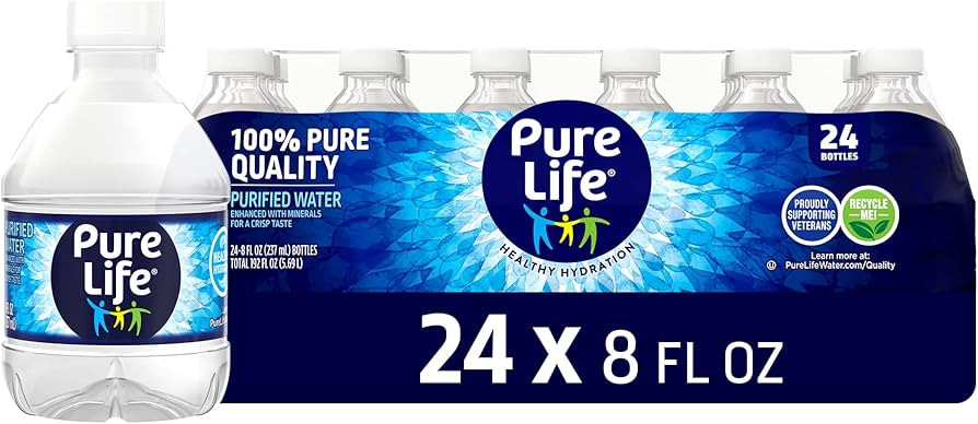 Pure Life Purified Water Bottles, 24 Pack - Still Bottled Water Enhanced with Minerals for a Cris... | Amazon (US)