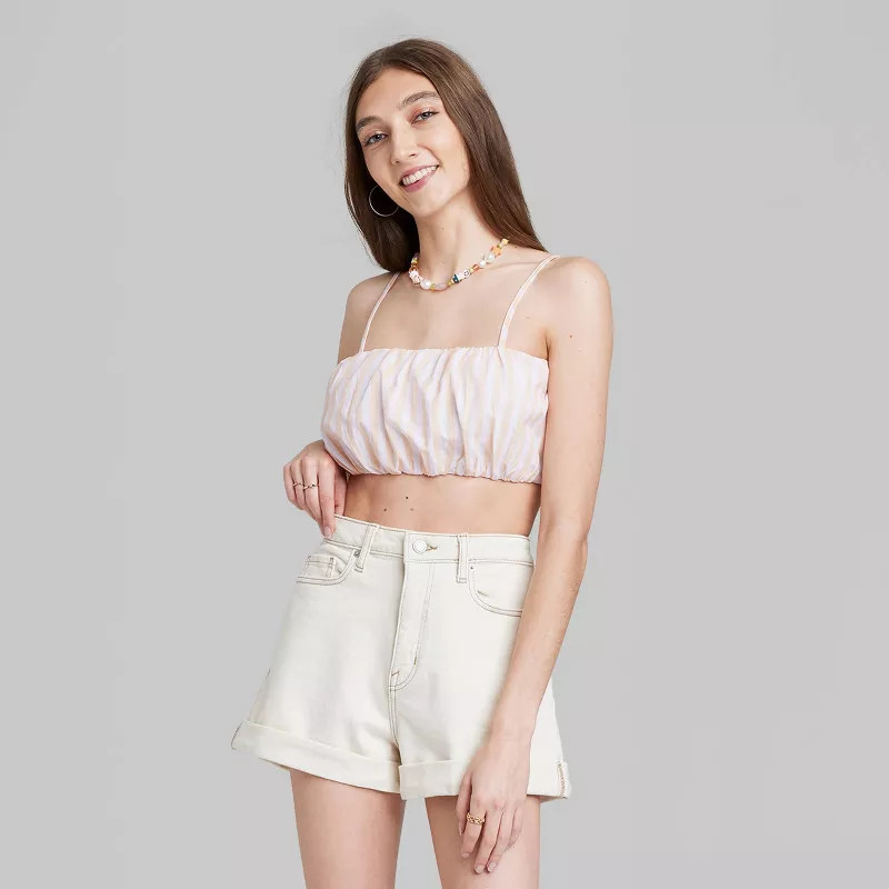 Women's Woven Bubble Hem Tank Top - Wild Fable™ | Target