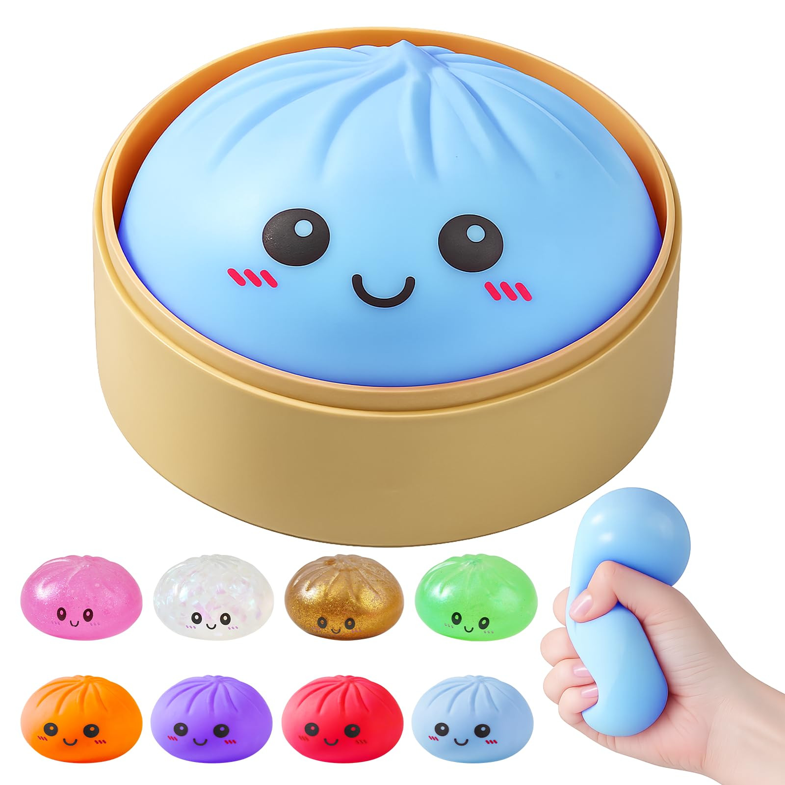 Dumpling Squishies, Glitter Dumpling Mystery Box, Colorful Dumplings Stress Balls Fidget Sensory ... | Amazon (US)