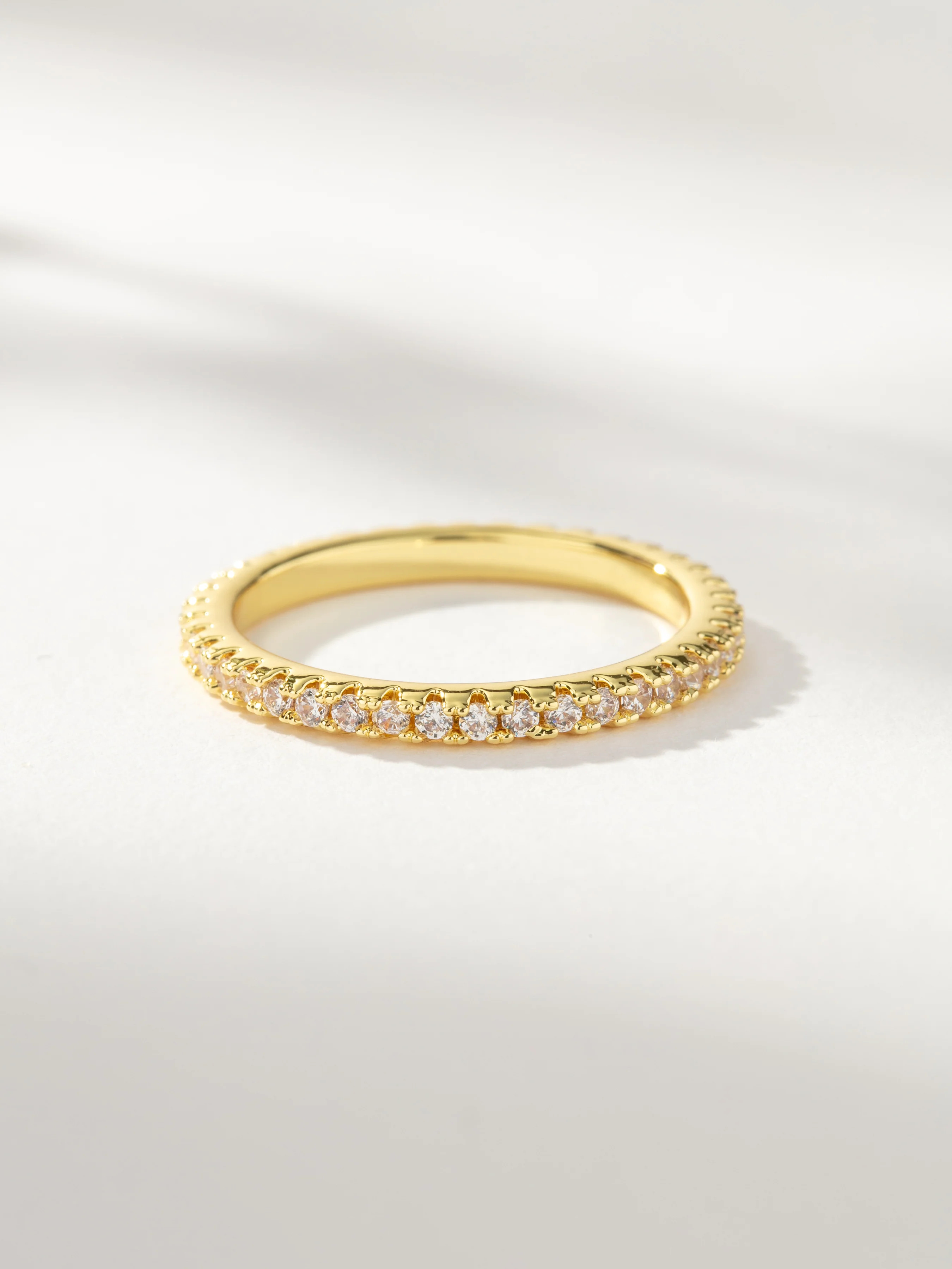 Glow Pavé Simple Ring Band in Gold | Uncommon James | Uncommon James