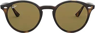 Ray-Ban RB2180 Round Sunglasses, Light Havana/Dark Brown, 49 mm | Amazon (US)