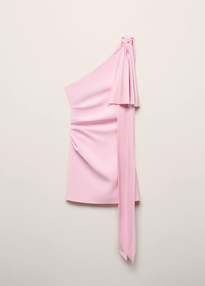 asymmetrical maxi bow dress -  Women | Mango United Kingdom | MANGO (UK)