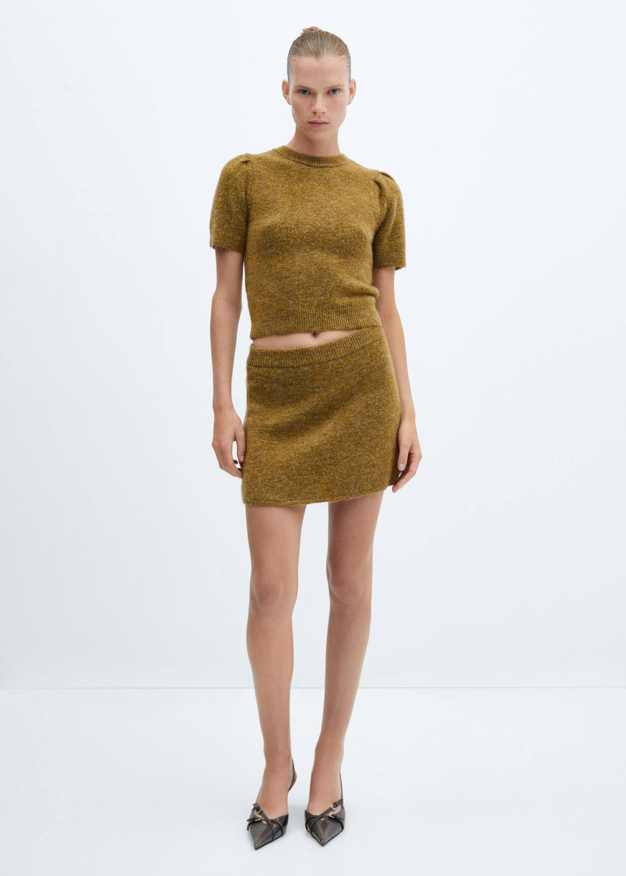 Puff-sleeve knitted sweater -  Women | Mango USA | MANGO (US)