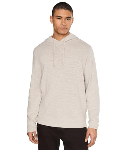Faherty Mens Slub Cotton Hoodie Oat Plains Heather XX-Large | Amazon (US)