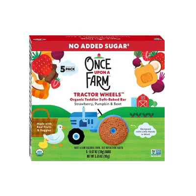 Once Upon a Farm Tractor Wheels Strawberry Pumpkin & Beet Baby Food - 3.35oz | Target