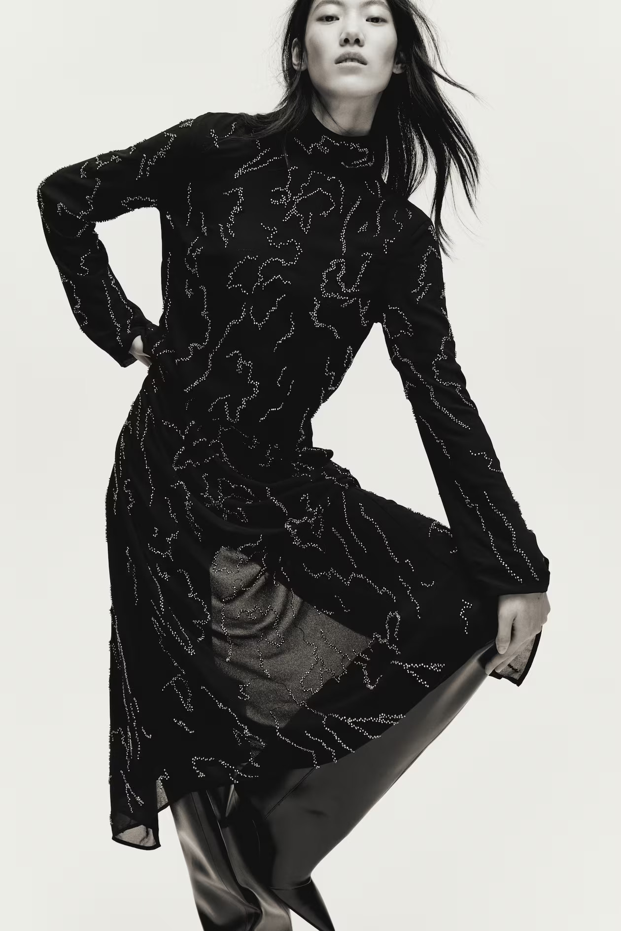 Bead-embellished maxi dress | H&M (US + CA)