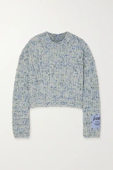 MCQ - Appliquéd Wool-blend Sweater - Blue | NET-A-PORTER (US)