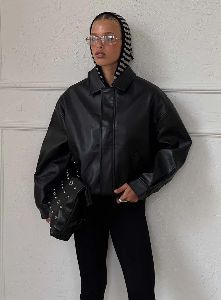 Kenny Bomber Jet Black | Princess Polly US