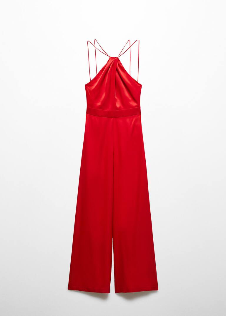 Satin jumpsuit with multi-position straps -  Women | Mango United Kingdom | MANGO (UK)