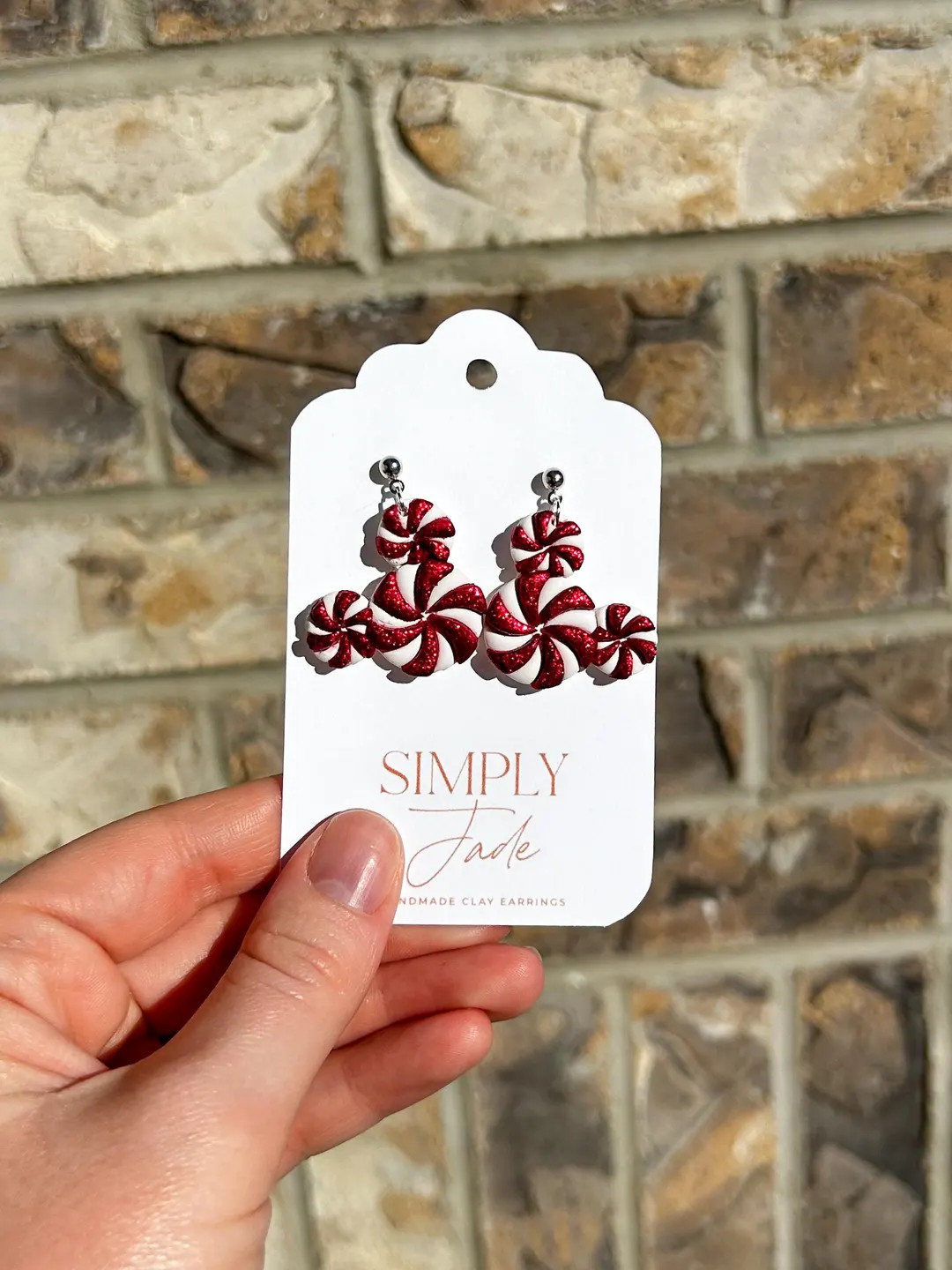 Christmas Mickey Clay Earrings - Etsy | Etsy (US)