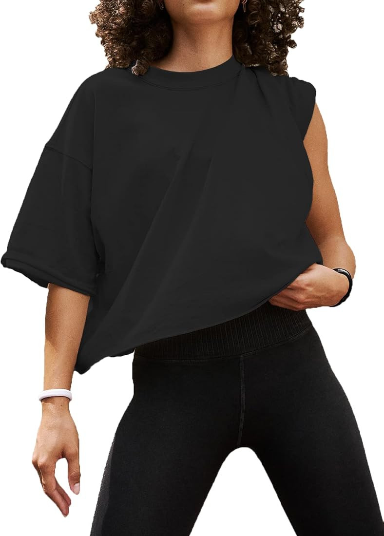 Women's Summer Short Sleeve Crop Tops Casual Basic Cotton Athletic Yoga Running T-Shirts | Amazon (US)