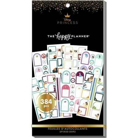 Happy Planner Disney Princess Colorful Boxes Stickers (384 pcs) | Walmart (US)