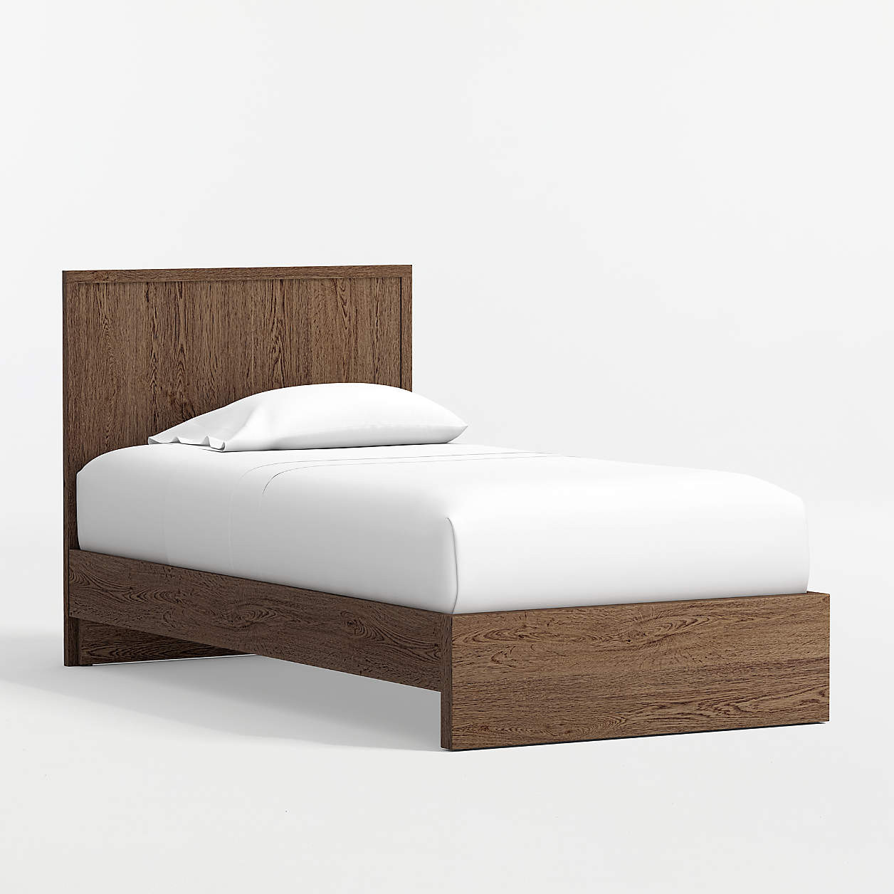 Oliver Deep Brown Wood Kids Twin Bed + Reviews | Crate & Kids | Crate & Barrel