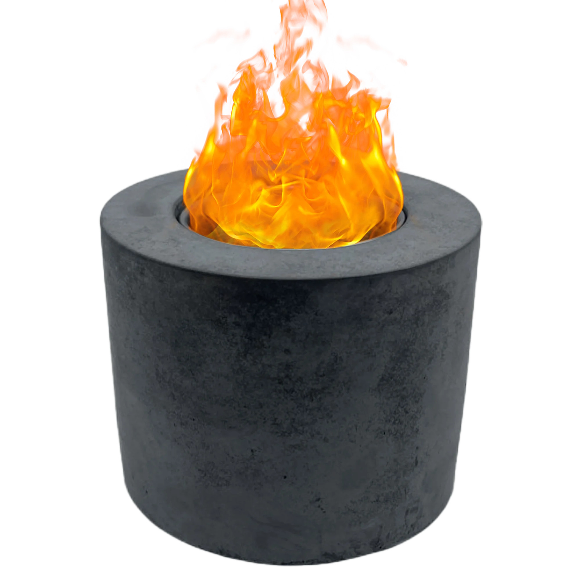 BUSATIA Tabletop Fire Pit Bowl,Concrete Table Top Firepit Indoor Outdoor Decor Portable Rubbing A... | Walmart (US)