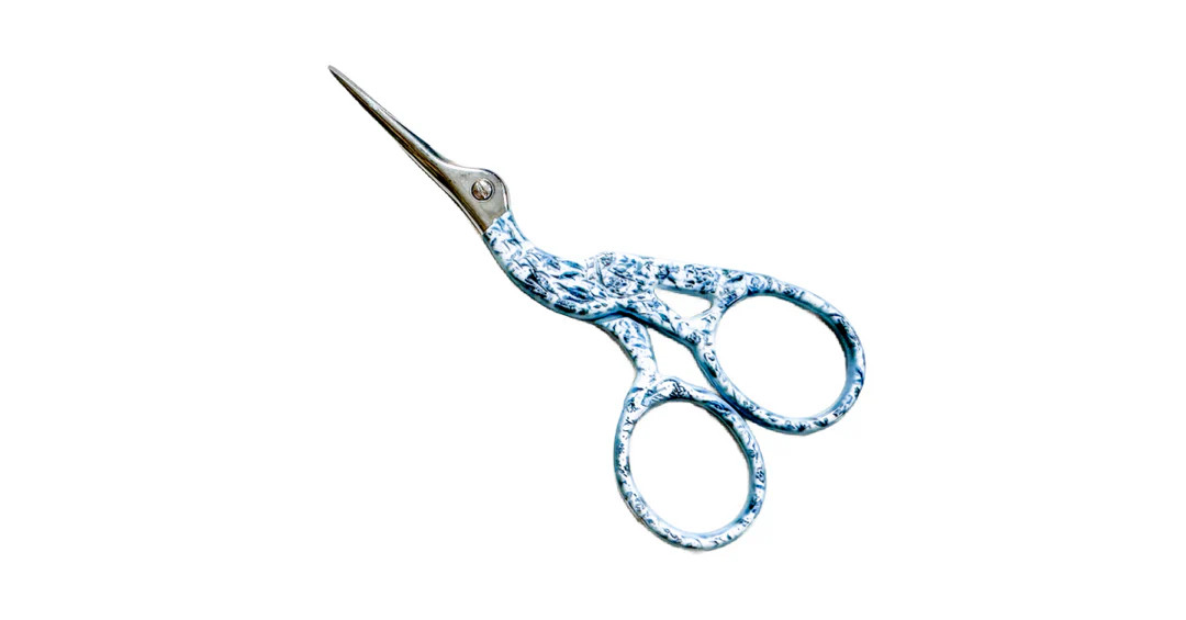 Needlepoint Print Crane Scissors | Penny Linn Designs