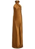 Pandora scarf-neck satin gown | Harvey Nichols