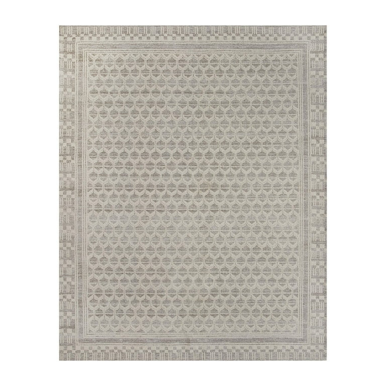 Better Homes & Gardens 8' x 10' Gray Border Tight Geo Pattern Indoor Area Rug - Walmart.com | Walmart (US)