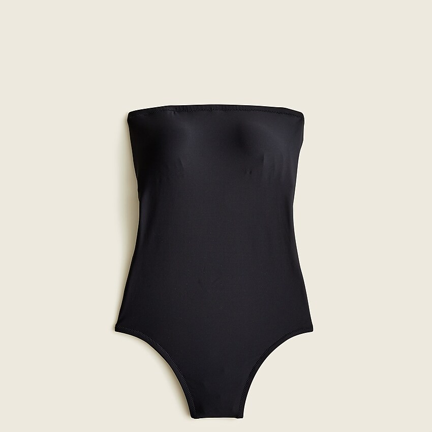 Cross-back bandeau one-piece swimsuit | J. Crew US
