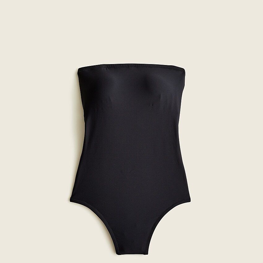 Cross-back bandeau one-piece swimsuit | J.Crew US