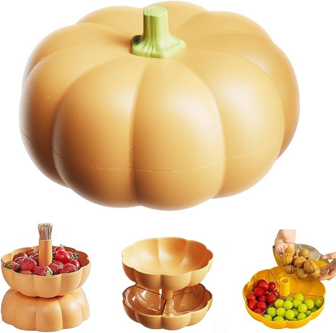 Halloween Pumpkin Snackle Box Container Halloween Decorations Organizer Versatile Snack Storage 2... | Amazon (US)