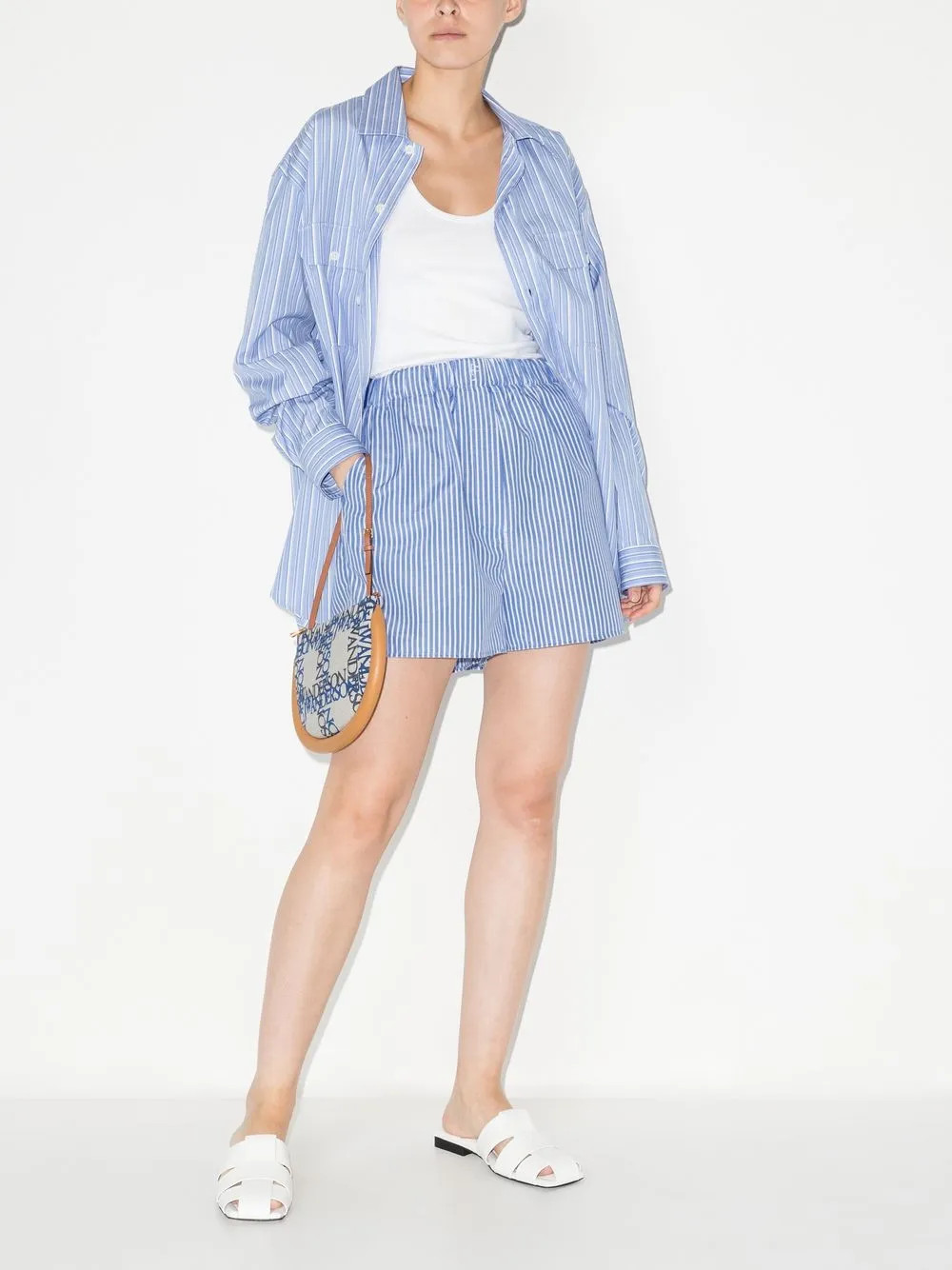 Frankie Shop Lui Striped Track Shorts - Farfetch | Farfetch Global