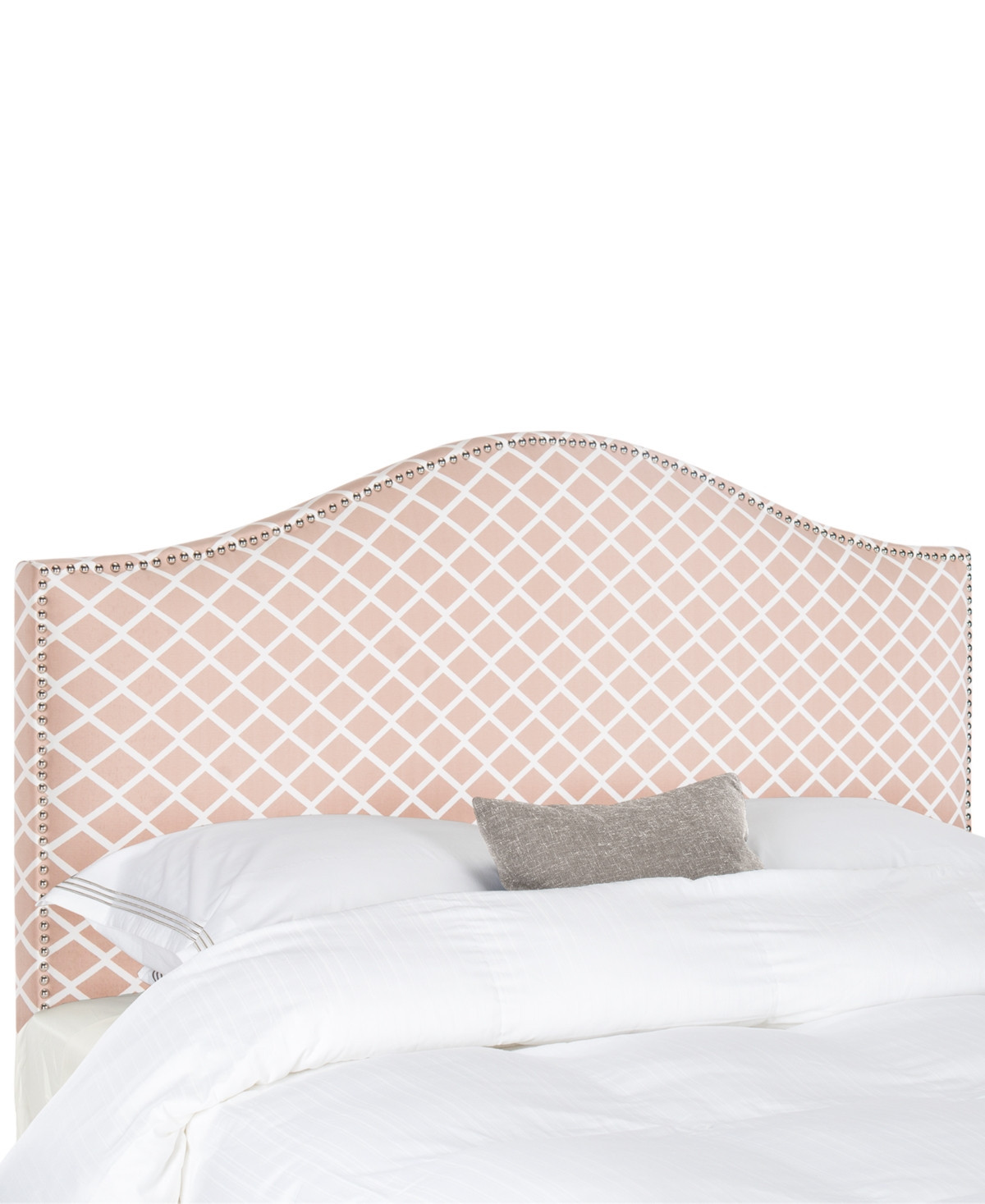 Isla Upholstered Upholstered King Headboard - Peach Pink | Macy's
