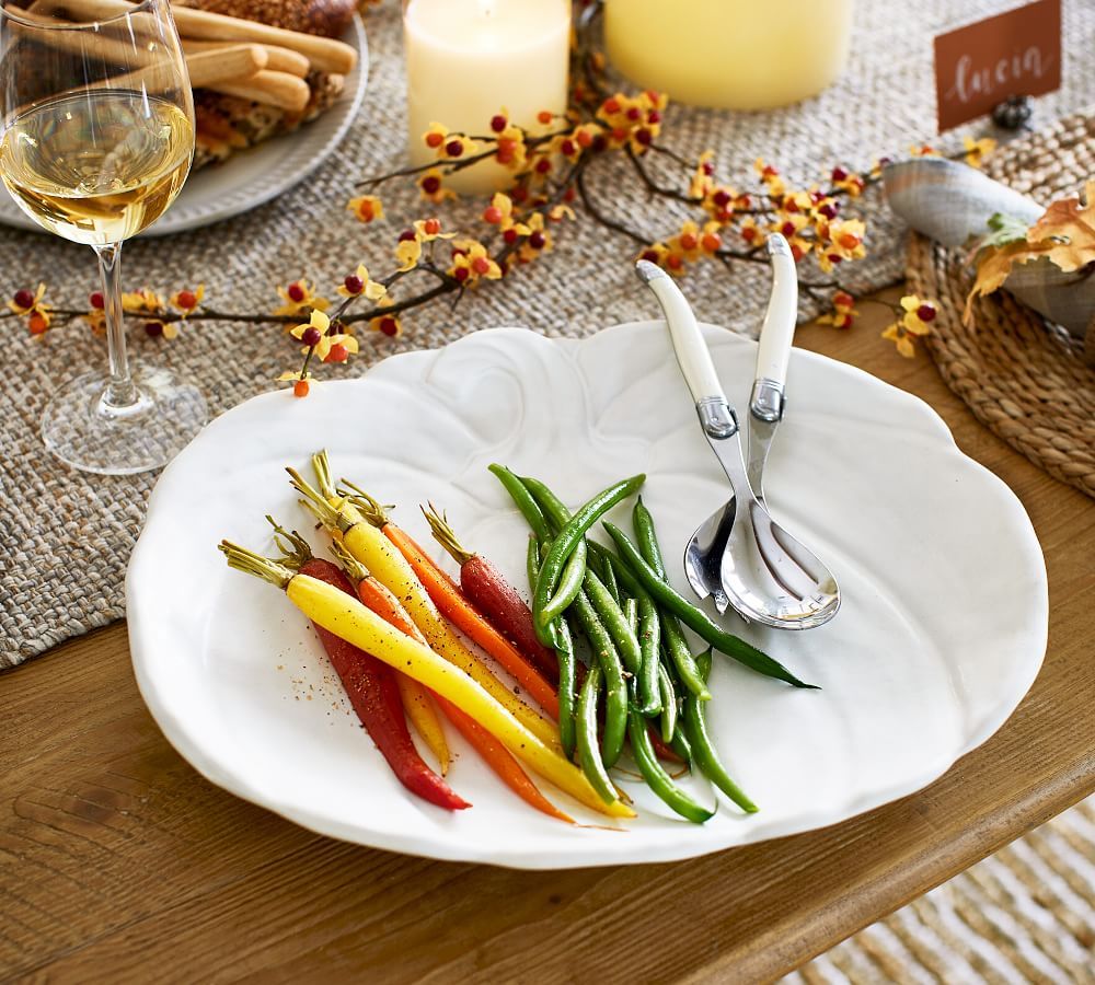 Figural Pumpkin Stoneware Serving Platter | Pottery Barn (US)