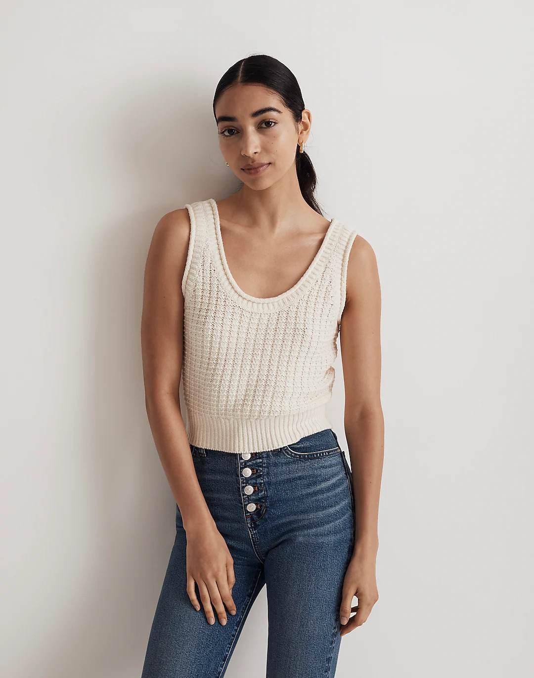 Textured-Stitch Sweater Tank | Madewell