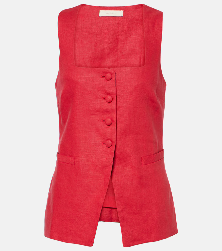 Faithfull Jackie linen vest | Mytheresa (US/CA)