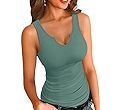 VICHYIE Tank Tops for Women Summer Sleeveless Shirts Ribbed Slim Fitted Tops | Amazon (US)