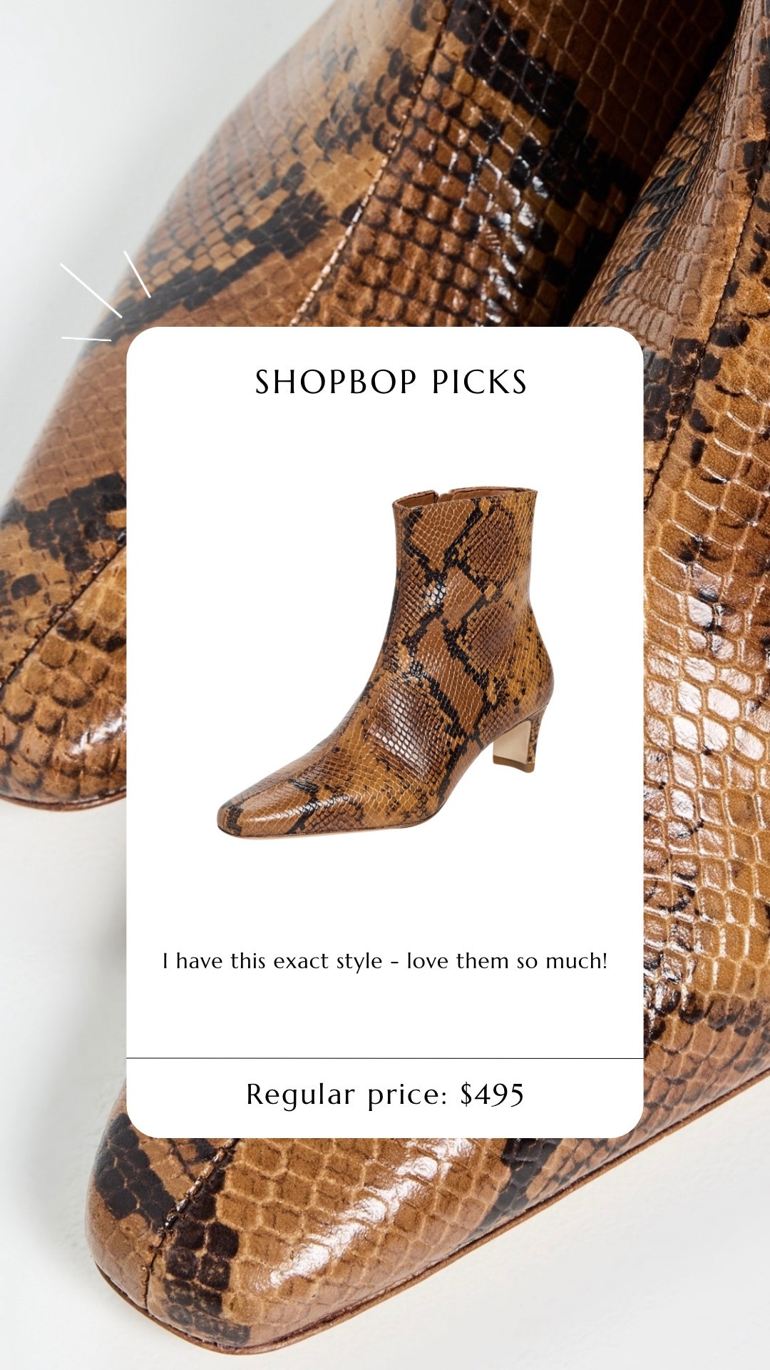 perfect pop under jeans. leather boots. snakeskin boots. staud wally boot. staud. leather boots. snakeskin. 
@Shopbop 
 

#LTKSaleAlert