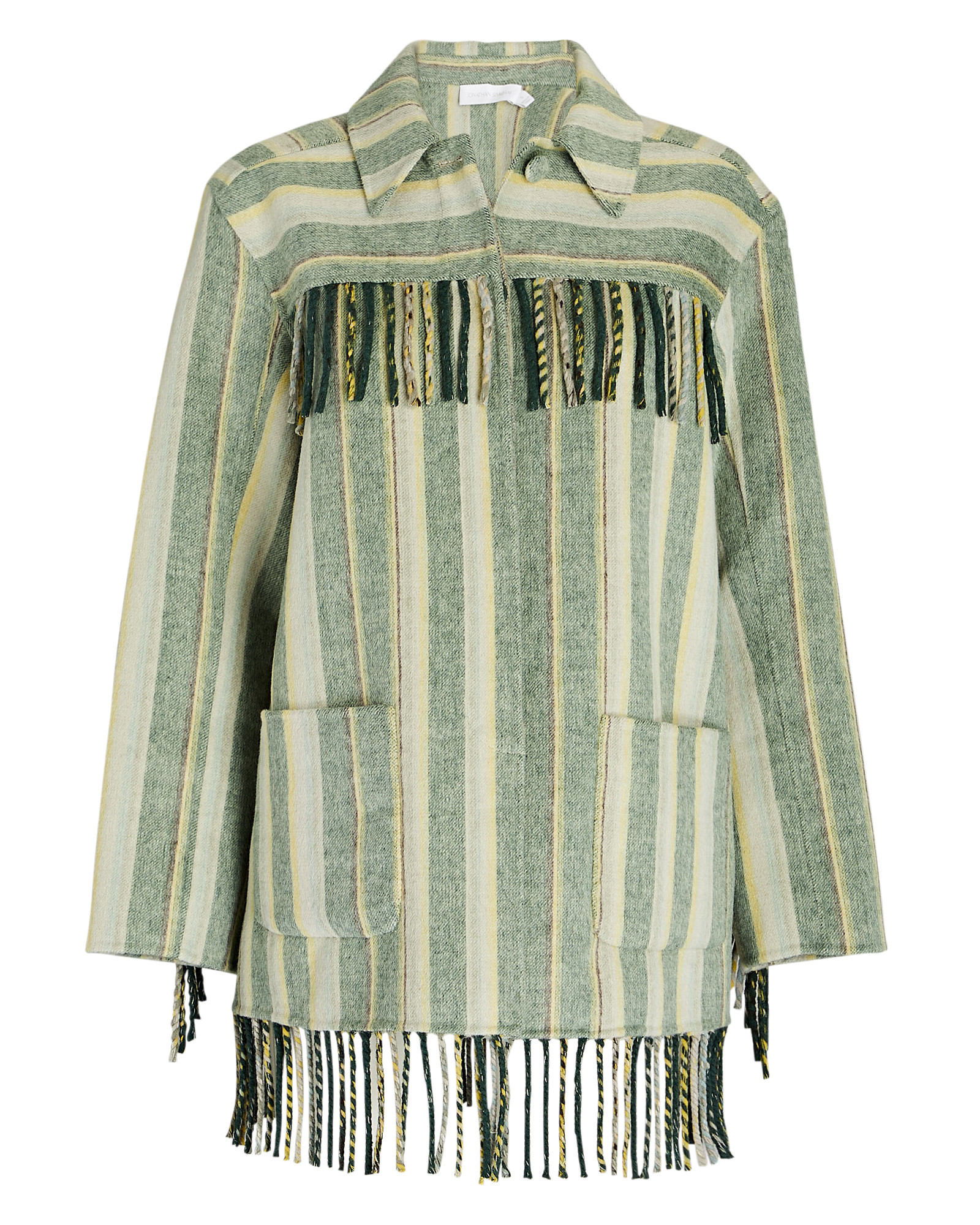 Pierre Fringed Wool-Blend Shirt Jacket | INTERMIX