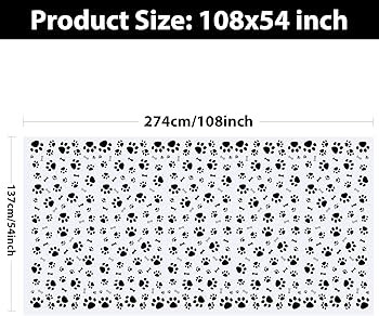 3 Pack Puppy Dog Pet Paw Print Plastic Tablecloth Table Cover,Large Paw Print and Bone Sign Plast... | Amazon (US)