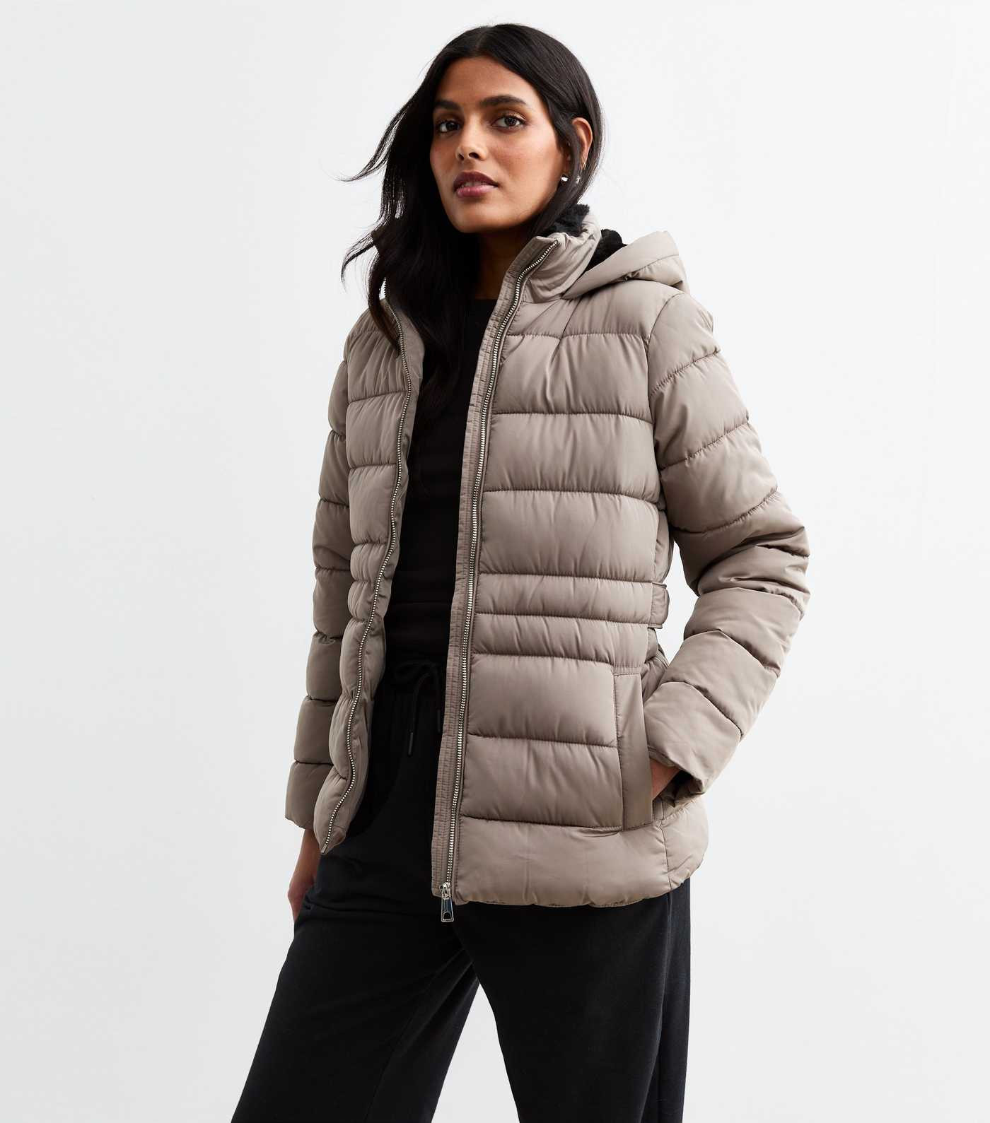 Mink Hooded Puffer Jacket  | New Look | New Look (UK)