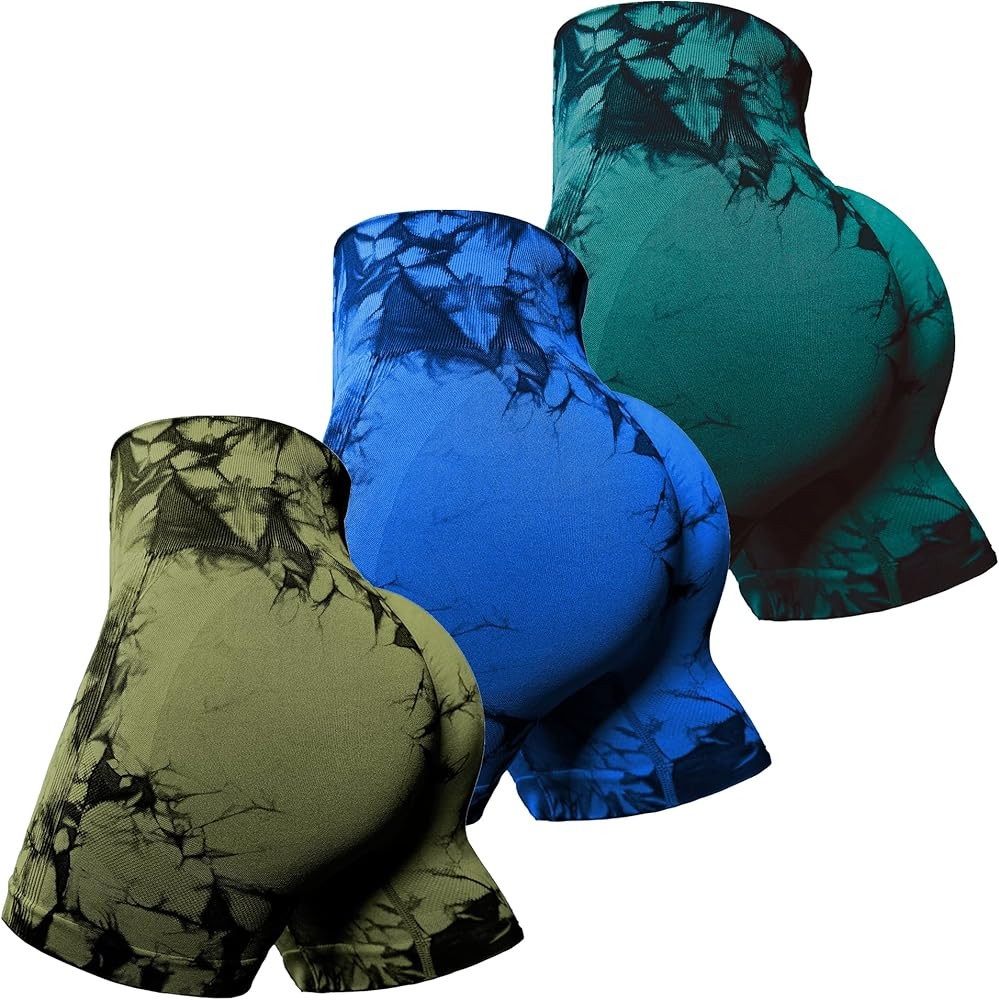 OVESPORT Workout Shorts for Women Scrunch Butt Lifting High Waisted Yoga Gym Seamless Booty Biker Sh | Amazon (US)