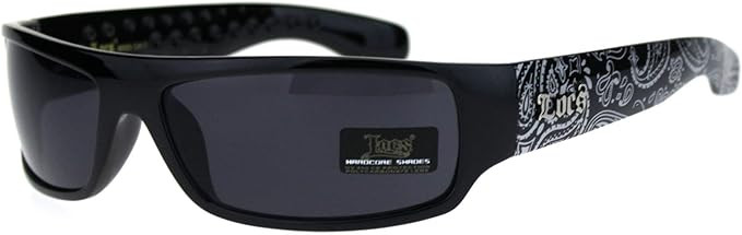 Locs Mad Dog Hardcore Gangster Cholo Narrow Rectangular Sunglasses | Amazon (US)