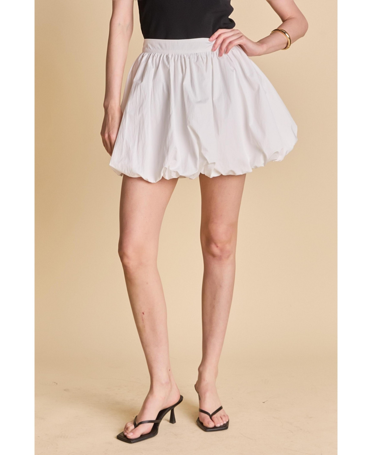endless rose Women's High Waisted Bubble Skirt - White | Macy's