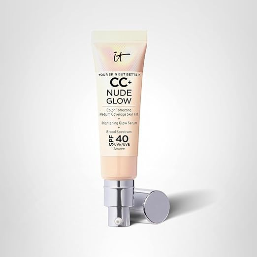 IT Cosmetics CC+ Nude Glow - Medium Coverage Foundation with SPF 40 & Brightening Glow Serum, Lig... | Amazon (US)