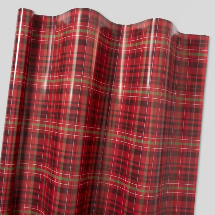 55 sq ft Rigid Plaid Gift Wrap Red - Wondershop™ | Target