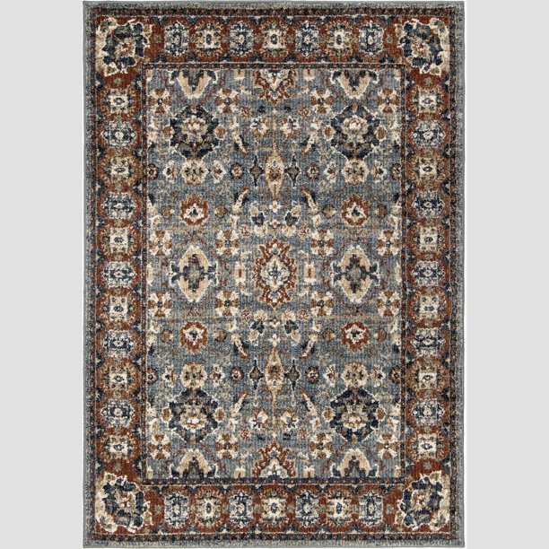 Better Homes & Gardens Persian Border Indoor Area Rug, Indigo, 60" x 84" | Walmart (US)