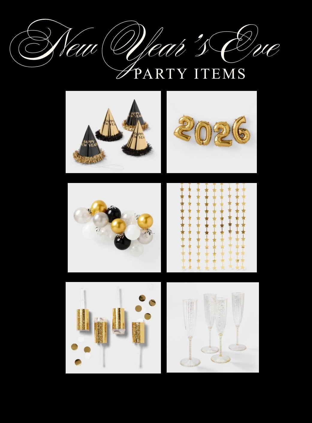 New Year’s party essentials
Classic black and white details to ring in the new year. Perfect for hosting a cozy at home celebration with the kids or an intimate NYE gathering! 🥂 Everything is linkedd

#LTKSeasonal #LTKFindsUnder50 #LTKHoliday