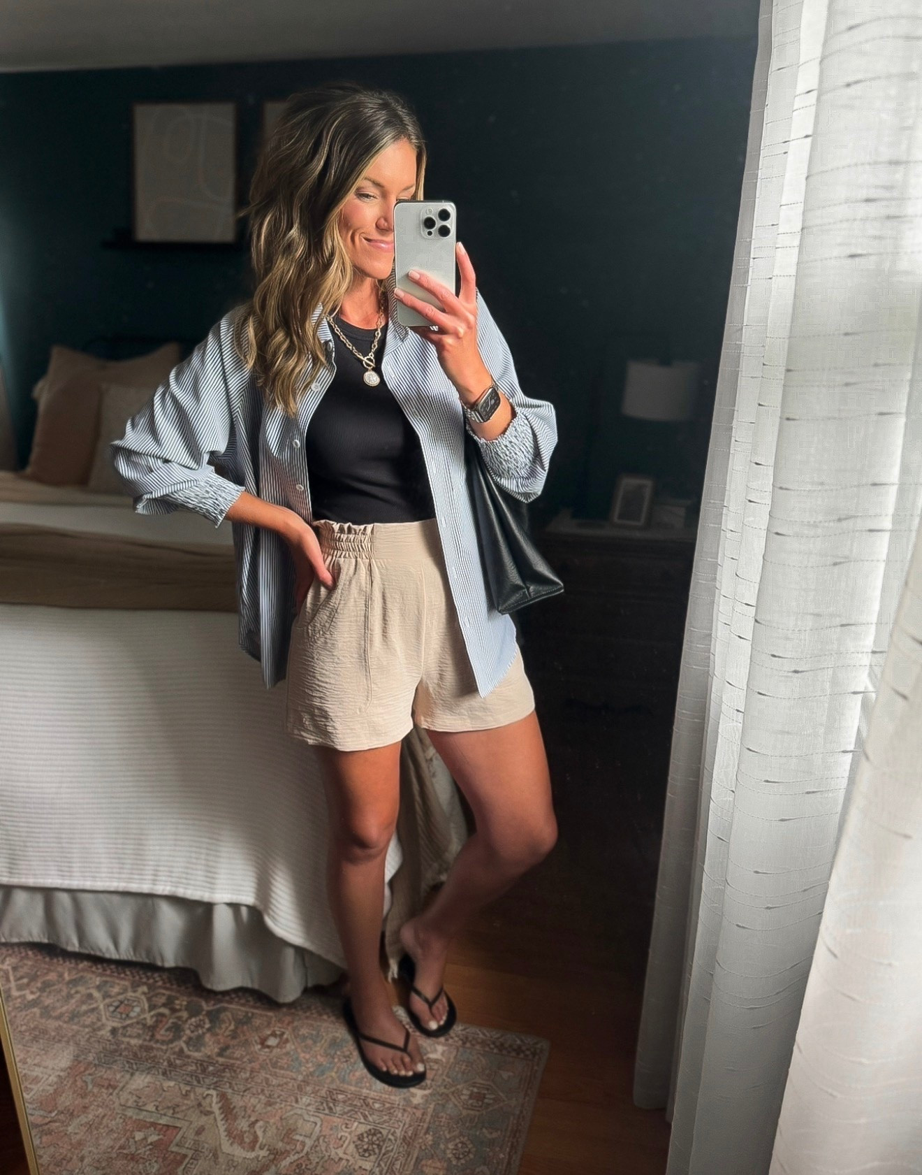 Amazon fashion head to toe. 
Button down /sized up to large for oversized fit
Shirts/ medium

#LTKSeasonal #LTKOver40 #LTKootd
